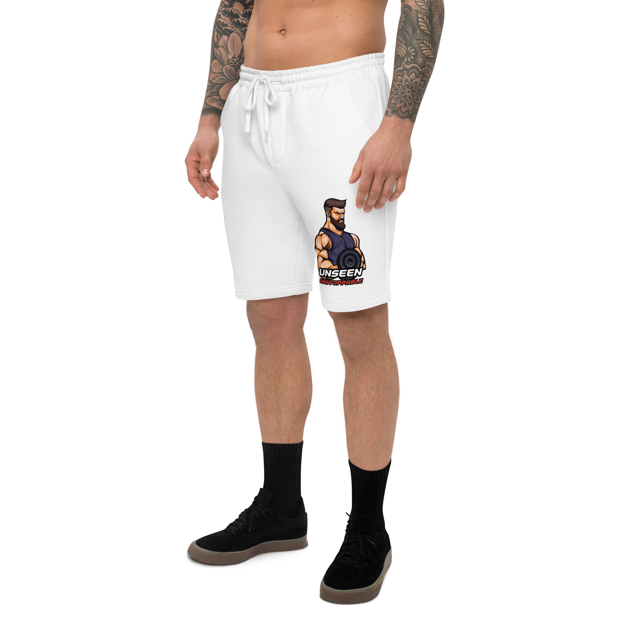 mens-fleece-shorts-white-left-front-683f040e97e2e.jpg